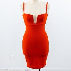 Nookie red bustier mini dress